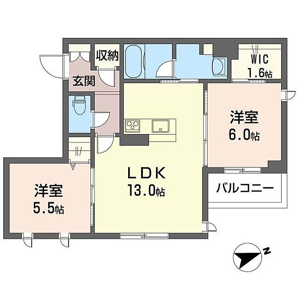 サティスビータ 00202｜埼玉県戸田市下前１丁目(賃貸マンション2LDK・2階・58.49㎡)の写真 その2