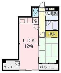 サンカントチバ 1LDKの間取図画像