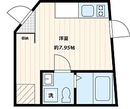 trias362 1階ワンルームの間取り