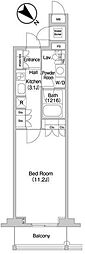 コンフォリア北参道 1Kの間取図画像