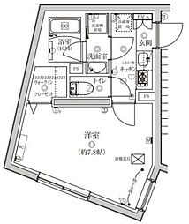 VERXEED STAIR Musashi-koyama 1Kの間取図画像