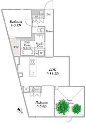 レグノ・コラージュ 2LDKの間取図画像