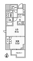 シーズンフラッツ両国 10階1LDKの間取り