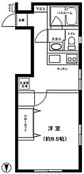 アズーロ戸田公園 1Kの間取図画像