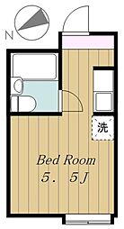 ウイング相模原2 ワンルームの間取図画像