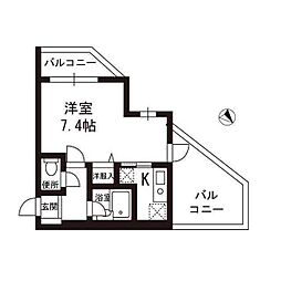 ガーデンヒルズ麻生 1Kの間取図画像