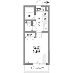 ピュア江古田 1Kの間取図画像