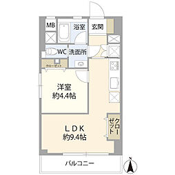 千代田マンション 1LDKの間取図画像