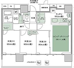 シティタワーズ板橋大山サウスタワー 3LDKの間取図画像