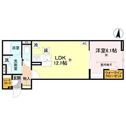 Casa Liberty Balance Third 1LDKの間取図画像