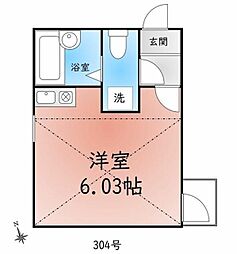 要Dormitory ワンルームの間取図画像