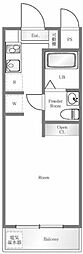 ペガサスマンション恵比寿 ワンルームの間取図画像