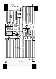 プレイス白金ブライトレジデンス 2LDKの間取図画像