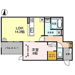 フェリーチェ 1LDKの間取図画像