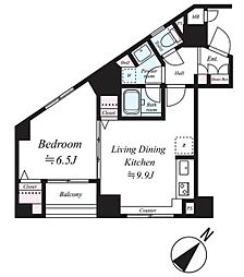 グランドトゥルース東向島 1LDKの間取図画像