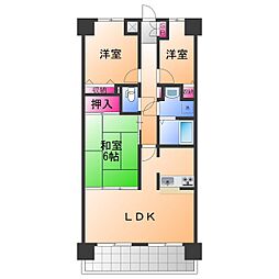 少女の赤い帽子和泉府中 3LDKの間取図画像