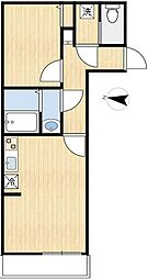 イルビラージュ錦糸町 2階1LDKの間取り