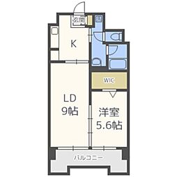 キルンズ高取 1LDKの間取図画像