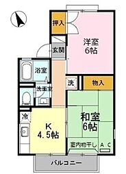 カーサカルム 2Kの間取図画像