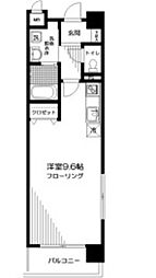カーサ・グランデ生麦 ワンルームの間取図画像