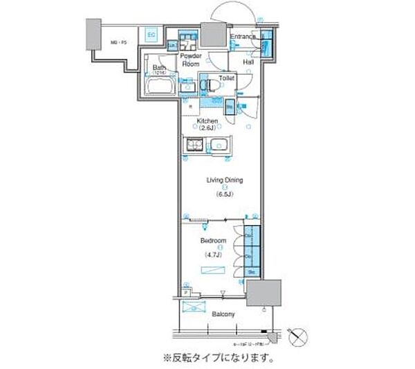 パークアクシス豊洲キャナル 1809｜東京都江東区豊洲６丁目(賃貸マンション1LDK・18階・38.79㎡)の写真 その2