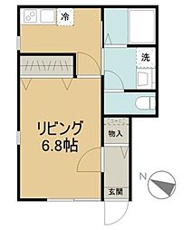 サクラコート 1Kの間取図画像