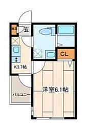 WITHPLACEさがみ野 1Kの間取図画像