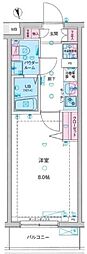 ジェノヴィア亀戸水神スカイガーデン 1Kの間取図画像