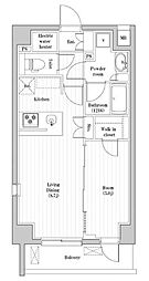 ハーモニーレジデンス高田馬場 1LDKの間取図画像