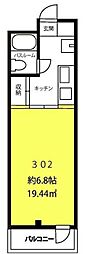 リファインド,M2 1Kの間取図画像