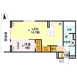 ホクラニ スクエア 1LDKの間取図画像