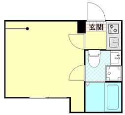 パーチェ堀切 1階1Kの間取り