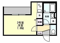 ベイルームステラ橋本 ワンルームの間取図画像