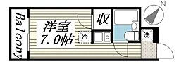 メゾン・ド・プレーヌ ワンルームの間取図画像