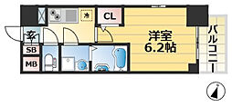 CionKOBEBayside 1Kの間取図画像