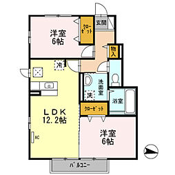 セレッソパティオ2 2LDKの間取図画像