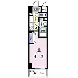 フォーシーズン千葉 1Kの間取図画像