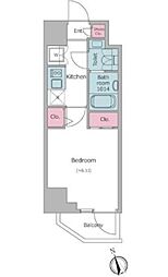 京急本線 青物横丁駅 徒歩2分の賃貸マンション 9階1Kの間取り