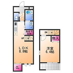 スリーハーブズメルヴェーユ三国ヶ丘 1LDKの間取図画像