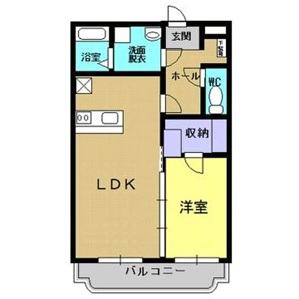 ルミエール白梅 205｜茨城県水戸市白梅２丁目(賃貸マンション1LDK・2階・41.22㎡)の写真 その2