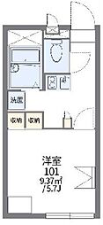 レオパレスWILL 1Kの間取図画像