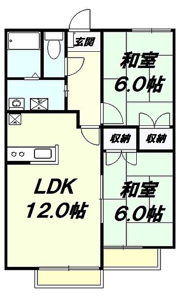 東京都八王子市下恩方町(賃貸マンション2LDK・1階・55.06㎡)の写真 その2