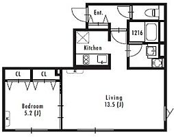 GRAN PASEO 中目黒 West 1階1LDKの間取り