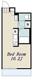 MQuarto矢部 ワンルームの間取図画像