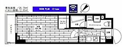 ステージグランデ千歳烏山アジールコート 1Kの間取図画像