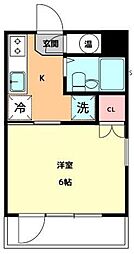 サンヒルズ橋本 1Kの間取図画像