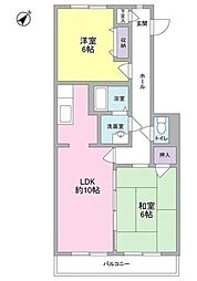 パークプラザ上用賀 2LDKの間取図画像