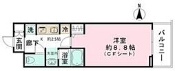 ホワイトカウンティ富士見台 1Kの間取図画像