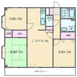 アグリハイム 3LDKの間取図画像