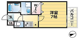 ワコーレヴィータ神戸グランパルク 1階1Kの間取り